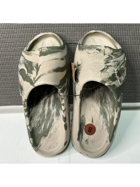 Quiksilver Slide Sandals Camo Green White Men’s Size 8 Durable Comfort Sole main image 6
